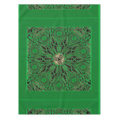 Grüne Triskele Mandala Kelly Tischdecke (Vorderseite)