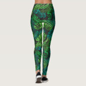 Grüne Tropen Leggings (Rückseite)