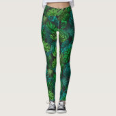 Grüne Tropen Leggings (Vorderseite)