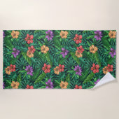 Grüne Tropen Strandtuch (Vorderseite)