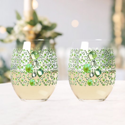 Grüne Tröpfchen Weinglas Ohne Stiel (Insitu (Hochzeit))