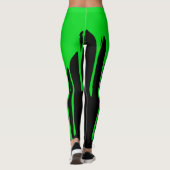 grüne Tropffarbe Leggings (Rückseite)