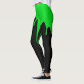 grüne Tropffarbe Leggings (Links)