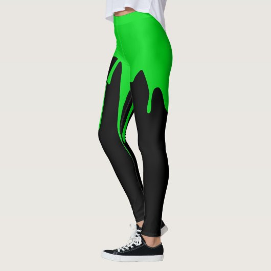 grüne Tropffarbe Leggings (Links)