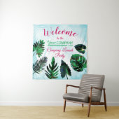 Grüne, tropische Aquamarine-Blätter Tapestry Wandteppich (Beispiel)