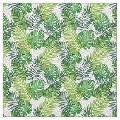 Grüne tropische Banane Monstera Palm Fern Blätter Stoff (Muster)