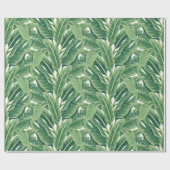 Grüne tropische Bananen-Blätter Geschenkpapier (Flach)