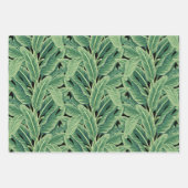 Grüne tropische Bananen-Blätter Geschenkpapier Set (Vorderseite)