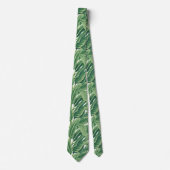 Grüne tropische Bananen-Blätter Krawatte (Vorderseite)