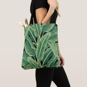 Grüne tropische Bananen-Blätter Tasche