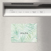 Grüne tropische Blätter Aloha Magnet (In Situ (Geschirrspüler))