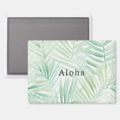 Grüne tropische Blätter Aloha Magnet (Vorderseite/Rückseite)