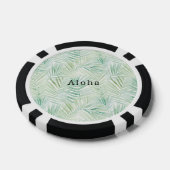 Grüne tropische Blätter Aloha Pokerchips (Einzeln)