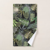 Grüne tropische Blätter Badhandtuch Set (Handtuch)