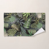 Grüne tropische Blätter Badhandtuch Set (Handtuch)