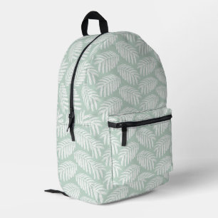 Grüne tropische Blätter Bedruckter Rucksack