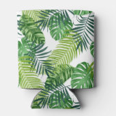 Grüne tropische Blätter Dosenkühler (Rückseite)