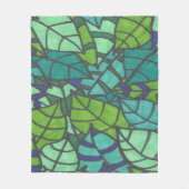 Grüne tropische Blätter Fleecedecke (Vorderseite)