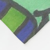 Grüne tropische Blätter Fleecedecke (Ecke)