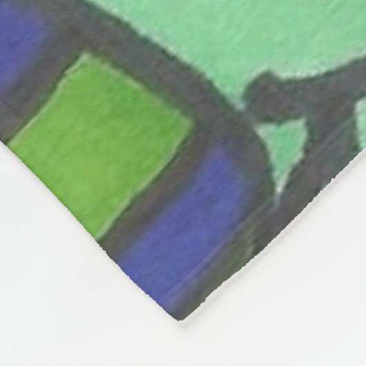 Grüne tropische Blätter Fleecedecke (Ecke)