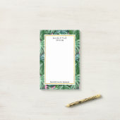 Grüne tropische Blätter für maßgeschneiderte Hochz Post-it Klebezettel (Auf Schreibtisch)