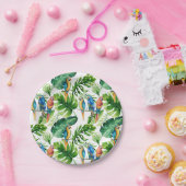 Grüne Tropische Blätter & Geburtstagsparty Pappteller (Party)