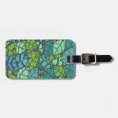 Grüne tropische Blätter Gepäckanhänger (Vorderseite horizontal)