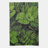 Grüne tropische Blätter Geschirrtuch (Vertikal)