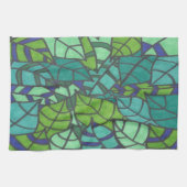 Grüne tropische Blätter  Geschirrtuch (Horizontal)