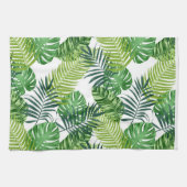 Grüne tropische Blätter Geschirrtuch (Horizontal)
