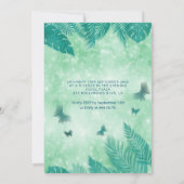 Grüne tropische Blätter kleiden 16 . Geburtstag Ei Einladung (Rückseite)