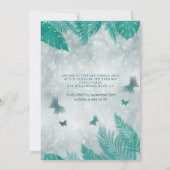 Grüne tropische Blätter kleiden 16 . Geburtstag Ei Einladung (Rückseite)