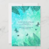 Grüne tropische Blätter kleiden 16 . Geburtstag Einladung (Rückseite)