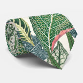 Grüne tropische Blätter Krawatte (Gerollt)