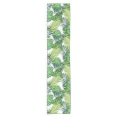 Grüne tropische Blätter Kurzer Tischläufer (Vorderseite)