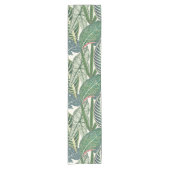 Grüne tropische Blätter Kurzer Tischläufer (Vorderseite)