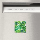 Grüne tropische Blätter Magnet (In Situ (Geschirrspüler))