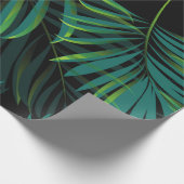 Grüne tropische Blätter. Nahtloses Muster Geschenkpapier (Ecke)