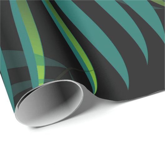 Grüne tropische Blätter. Nahtloses Muster Geschenkpapier (Rolleneckpunkt)