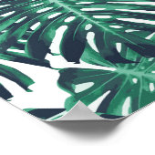 Grüne tropische Blätter Poster (Ecke)