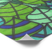 Grüne tropische Blätter Poster (Ecke)