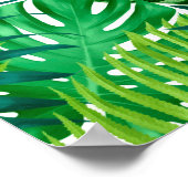 Grüne tropische Blätter Poster (Ecke)