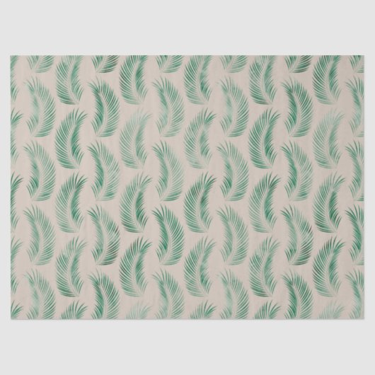 Grüne tropische Blätter Seidenpapier (Vorderseite)