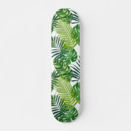 Grüne tropische Blätter Skateboard