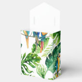 Grüne tropische Blätter und Gastgeschenk Hochzeit  Geschenkschachtel (Geöffnet)