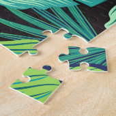 Grüne tropische Blätter: Vintages Muster. Puzzle (Seite)