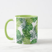Grüne tropische Blätter W Tasse (Links)