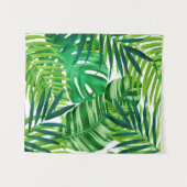 Grüne tropische Blätter Wandteppich (Vorderseite (Horizontal))