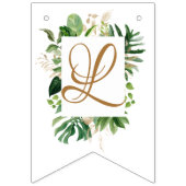 Grüne tropische Blätter Wimpelkette (Zweite Fahne)