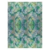 Grüne tropische botanische Palmen Blätter Tischdecke (Vorderseite)